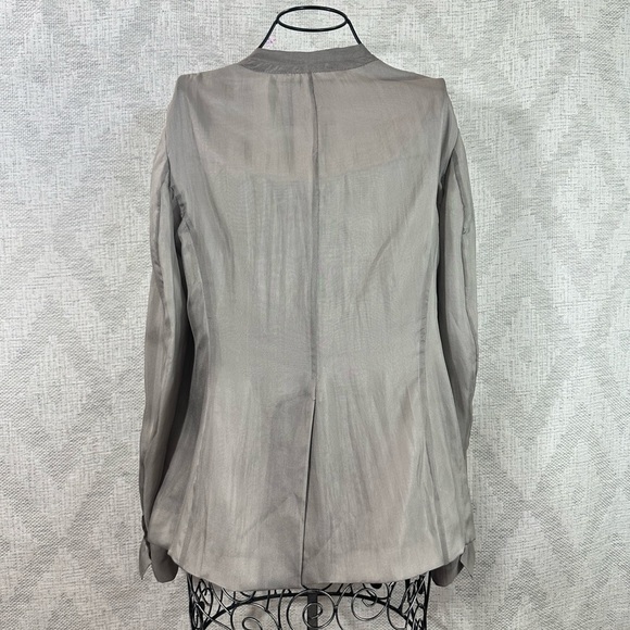 Robert Rodriguez grey 100% silk blazer size 8 - Picture 4 of 9